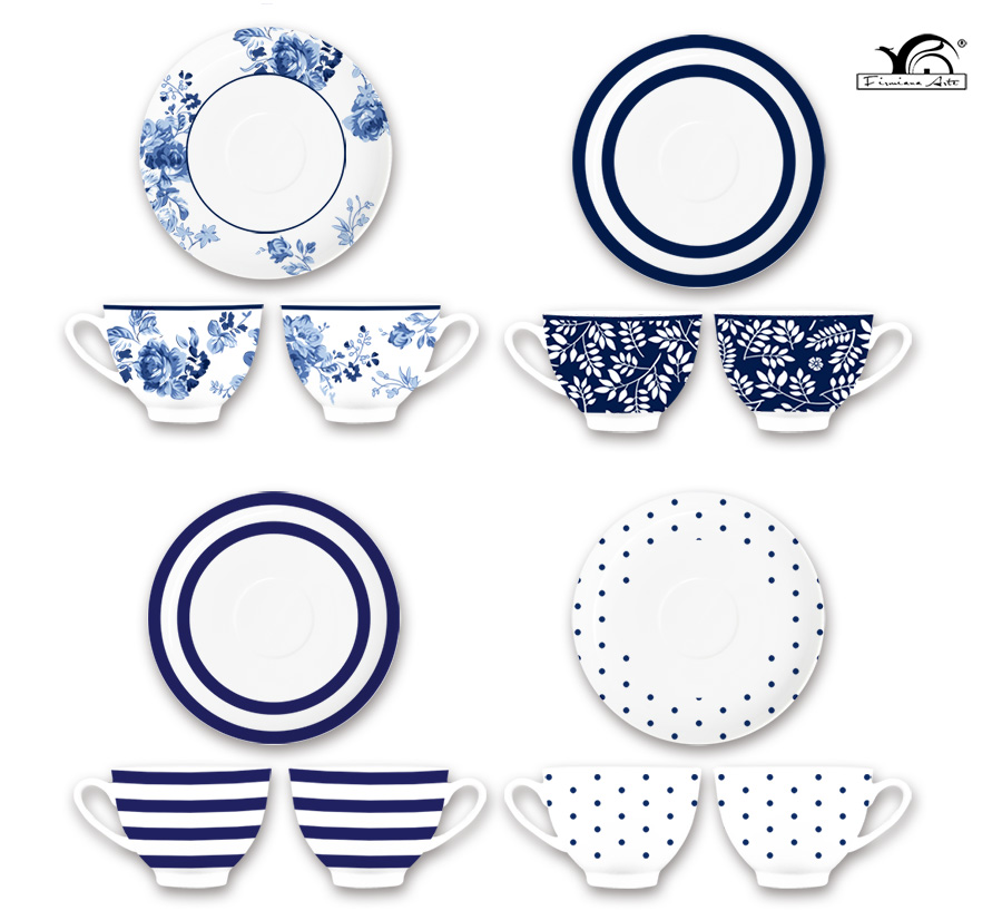 new bone china in-glazed Tea Cup & saucer