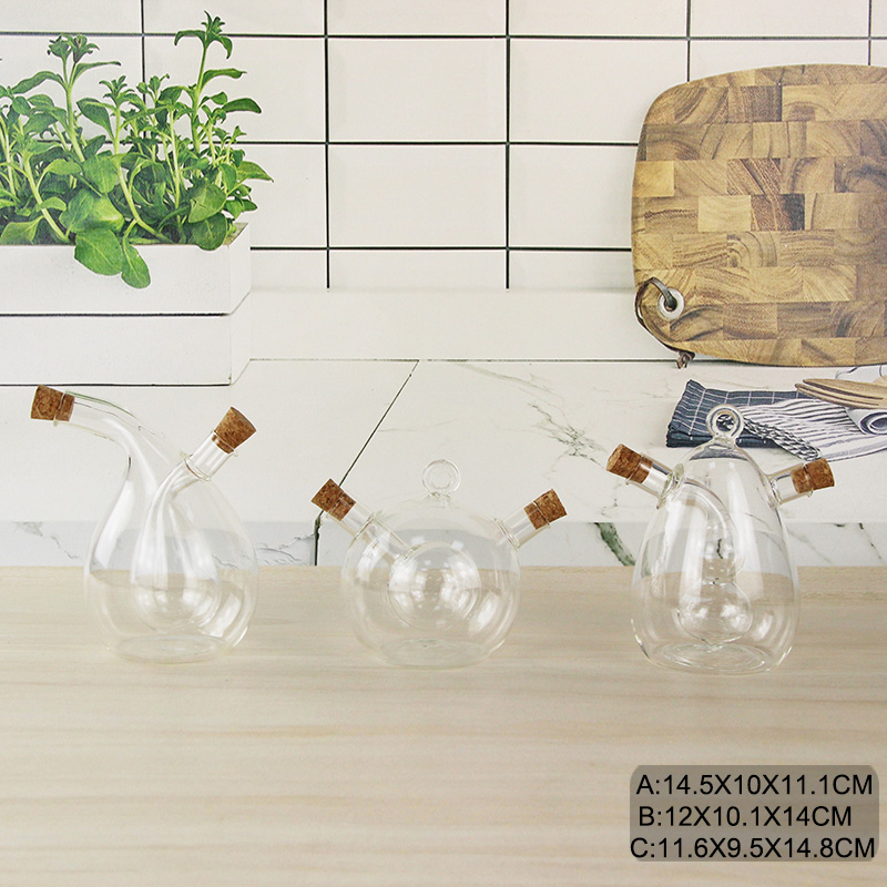 glass oil and vinegar bottle