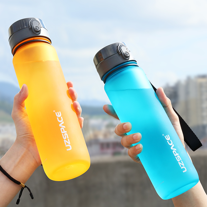 UZSPACE New color 500ml fancy kids school big plastic water bottle with flip top lid and custom logo