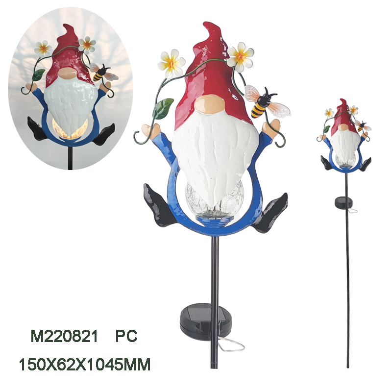 Gnome solar stake