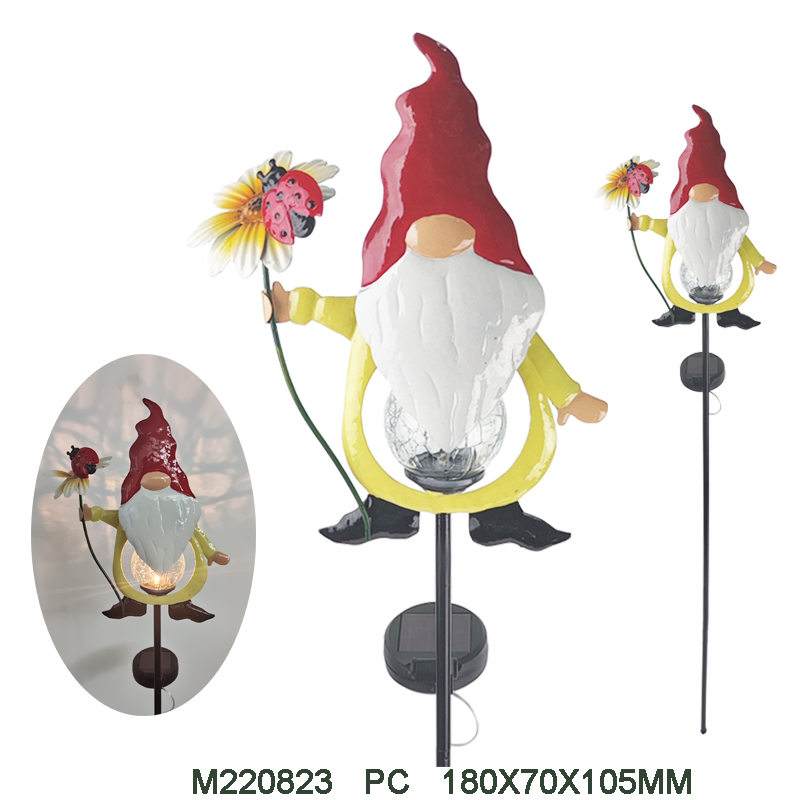 Gnome solar stake
