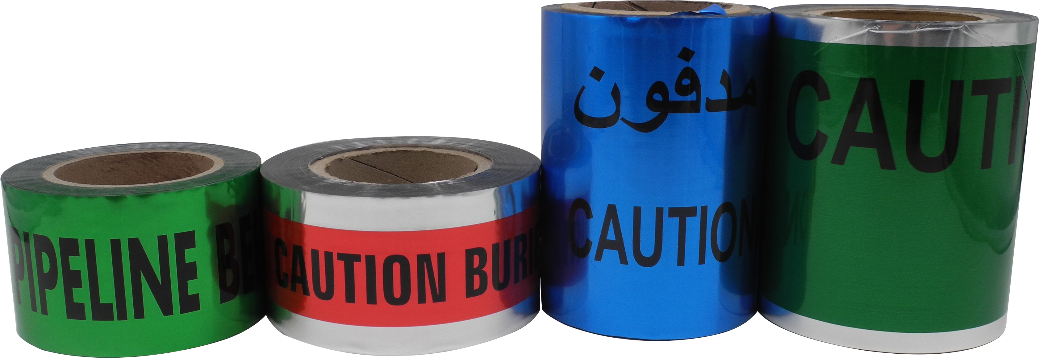 Caution Tape, Aluminum, Single Color with Lettered