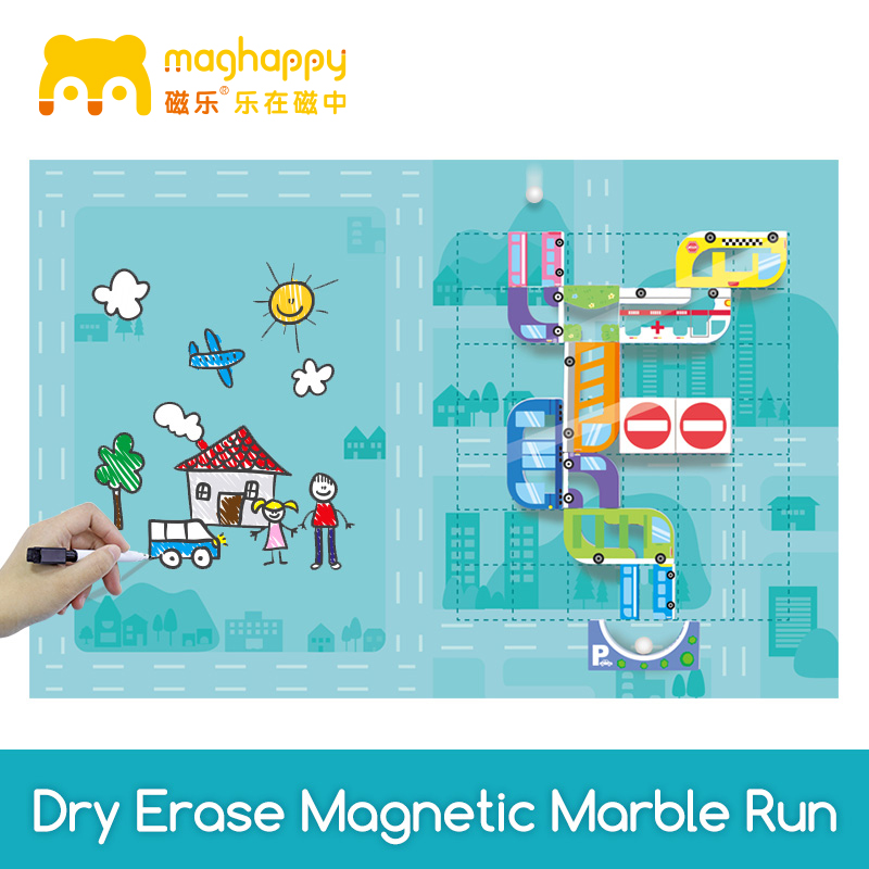 Dry Erase Magnetic Marble Run