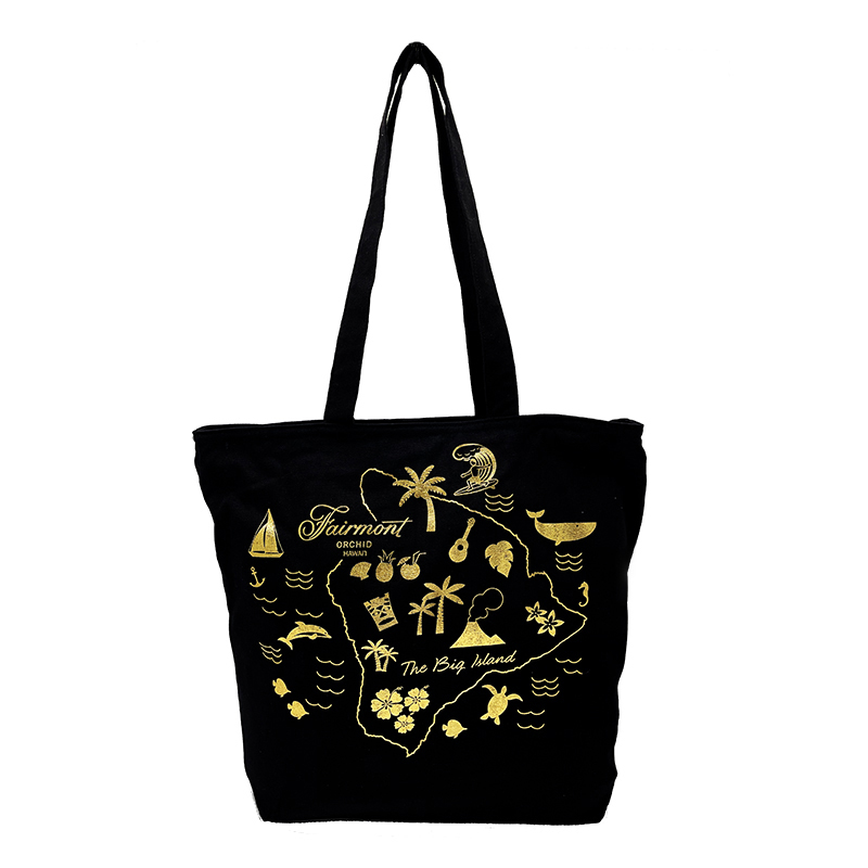 golden printing cotton bag handbag