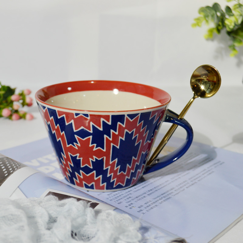 14oz coffee mug with spoon,