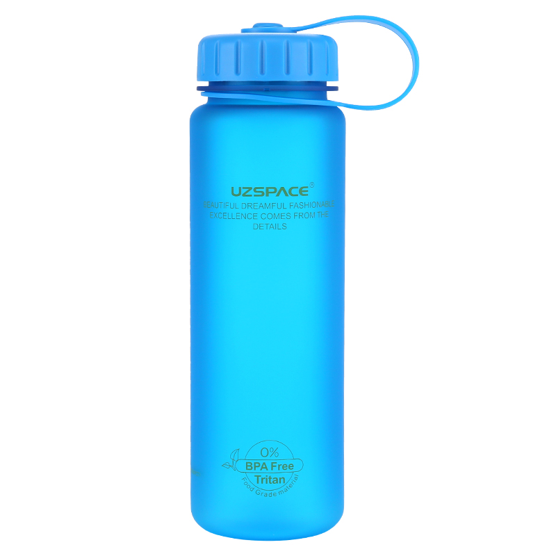 UZSPACE latest 500ml customized logo plastic Tritan running sports water bottles with wide mouth