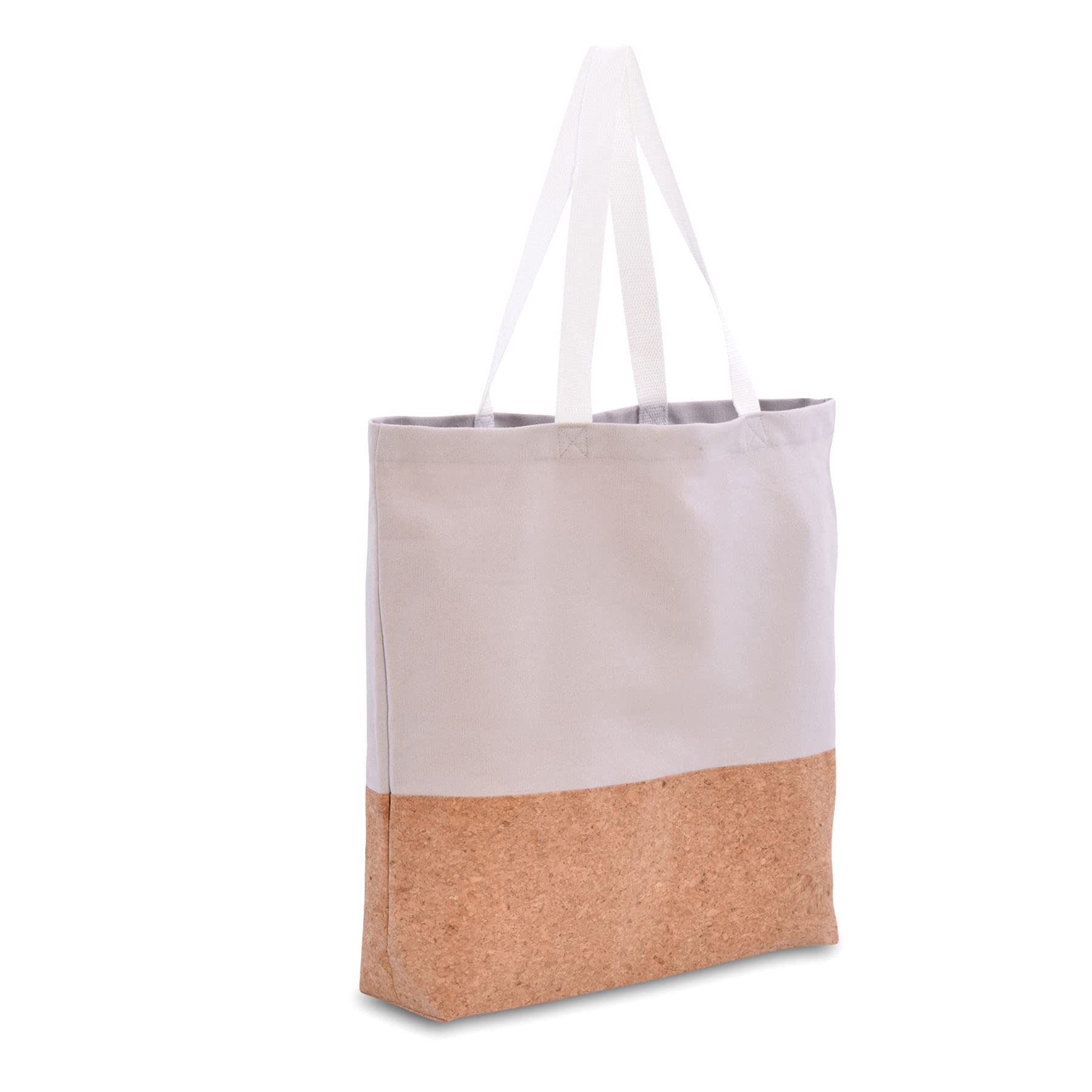 Custom Fashion Cork Fabric Shopping Bag Natural Vegan Cork Tote Bag