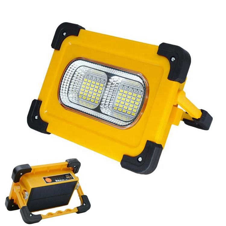 50W 100W Magnetic Super Bright Rechargeable Portable Solar Flood Lights