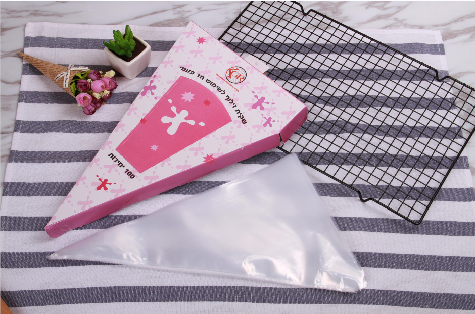 Disposable triangle poly bag, pastry piping bag