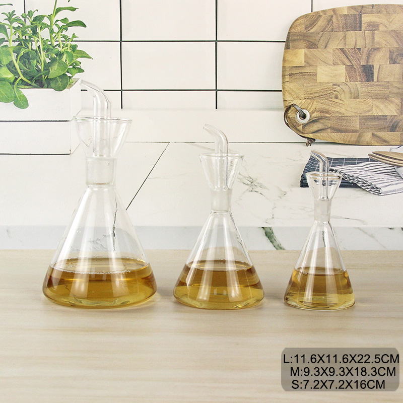 Glass oil bottle