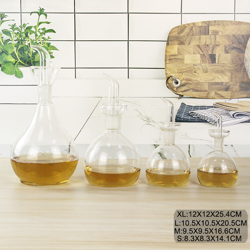 Glass oil bottle