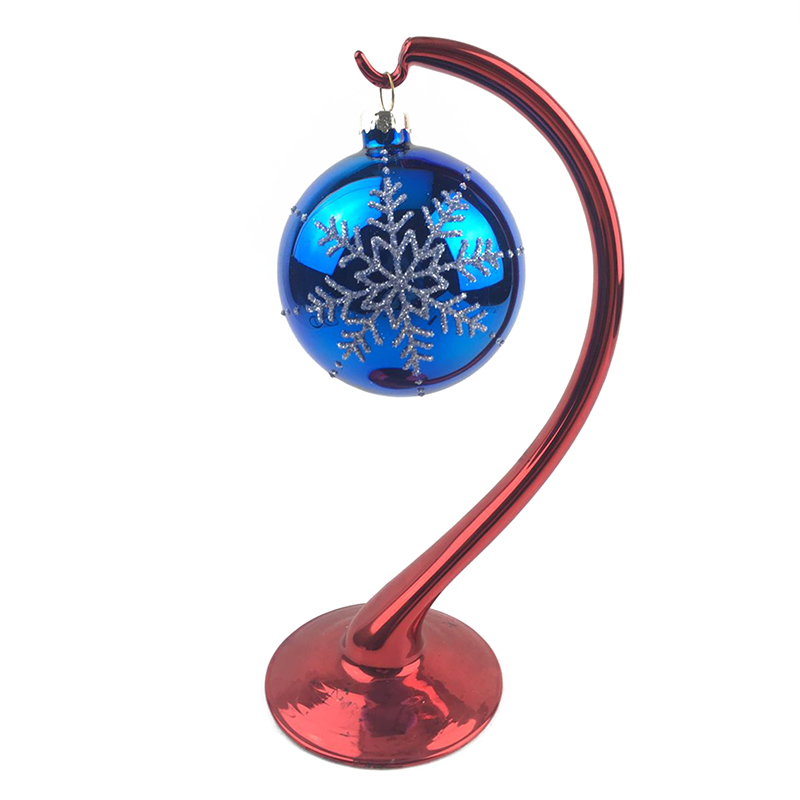 Christmas Glass Ball with Metal Stand | Table Display and Holiday Gift Decor | Hot-selling Retail