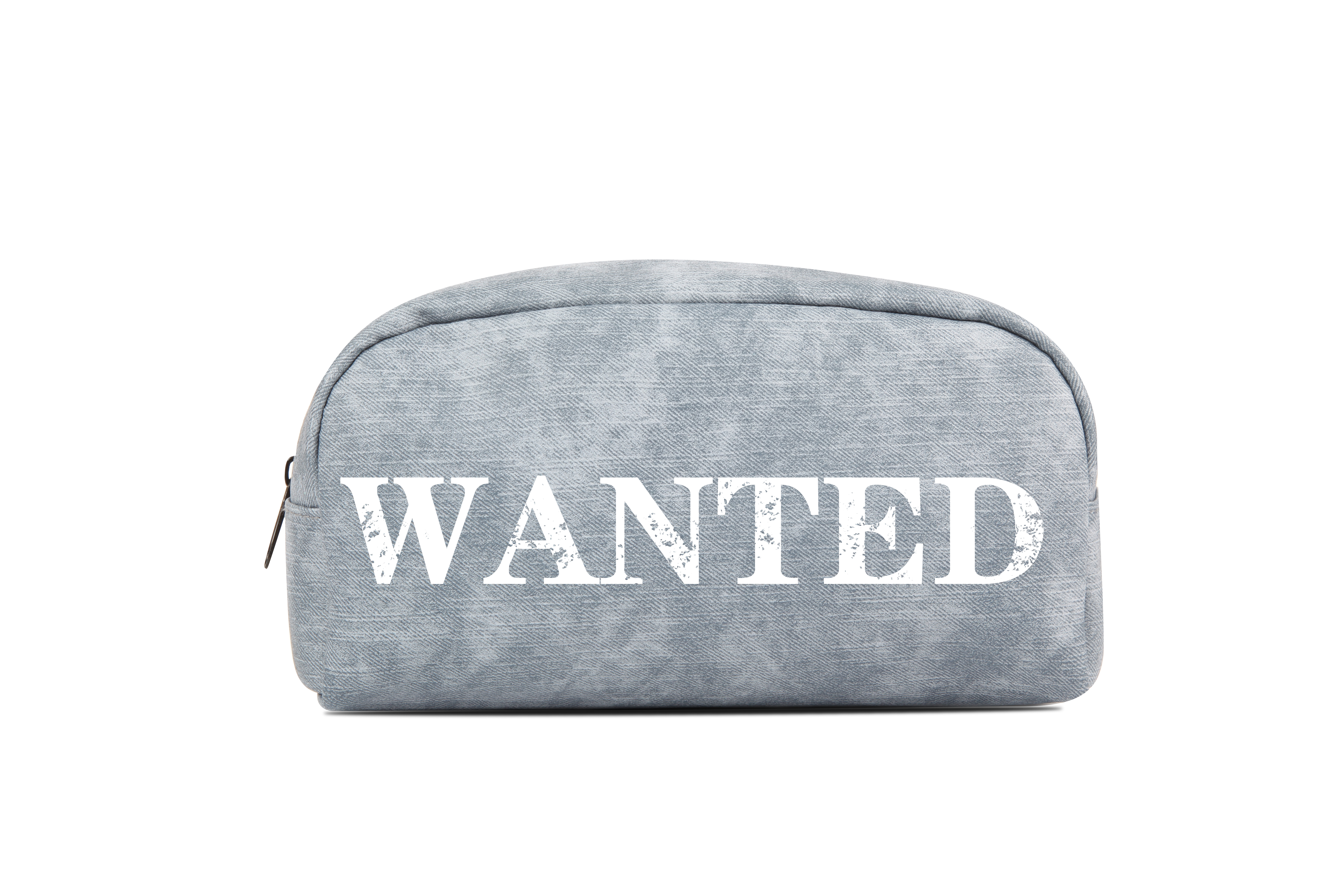 Large Single Compartment PU Square Tube Shape Pencil Case With Slogan