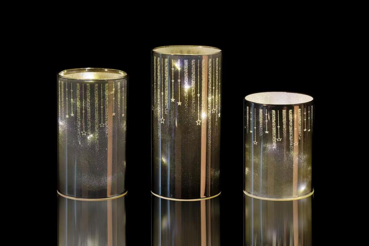 LED Xmas Glass Cylinder