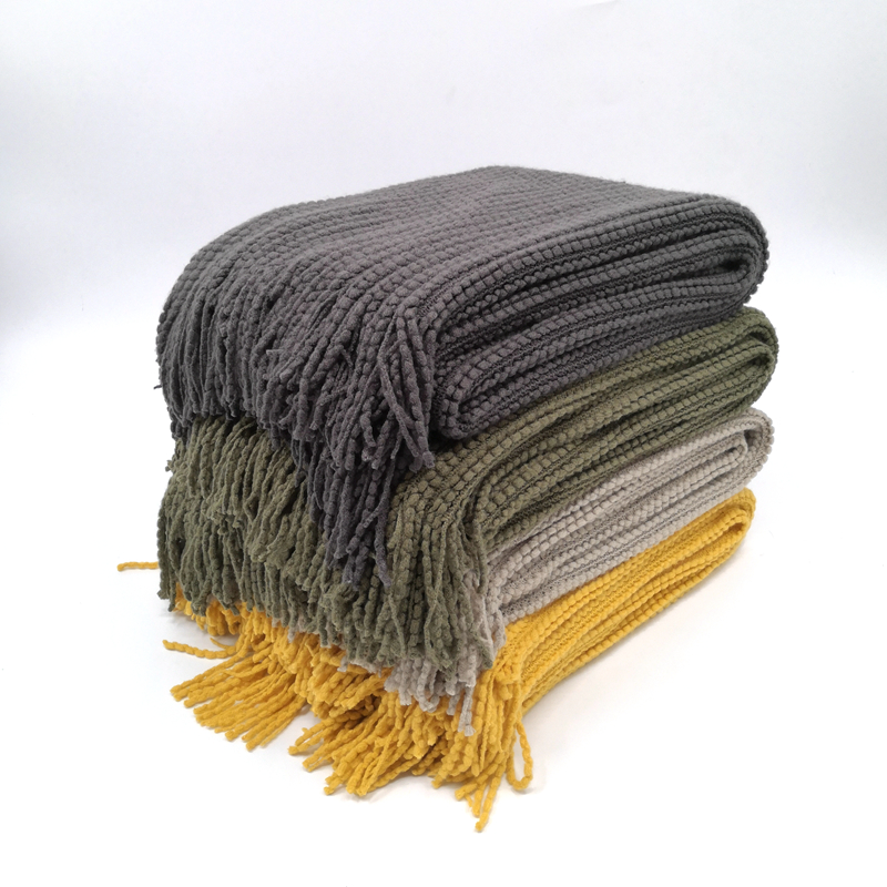 Warp Knitted Throw Throw Blanket