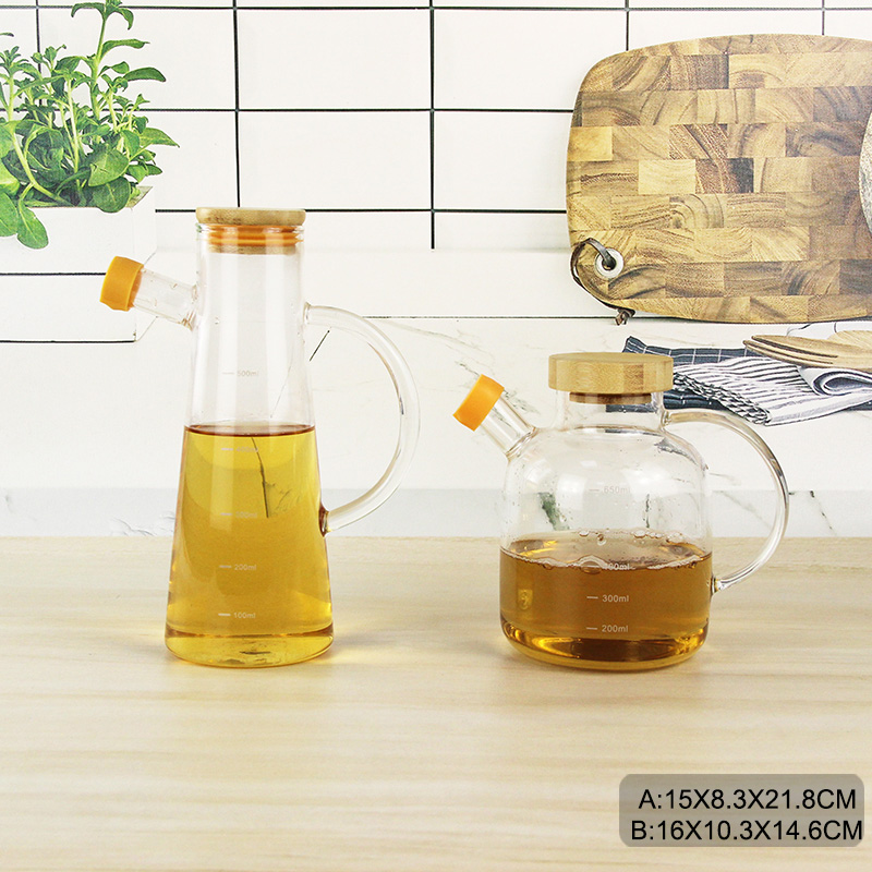 Glass oil pot