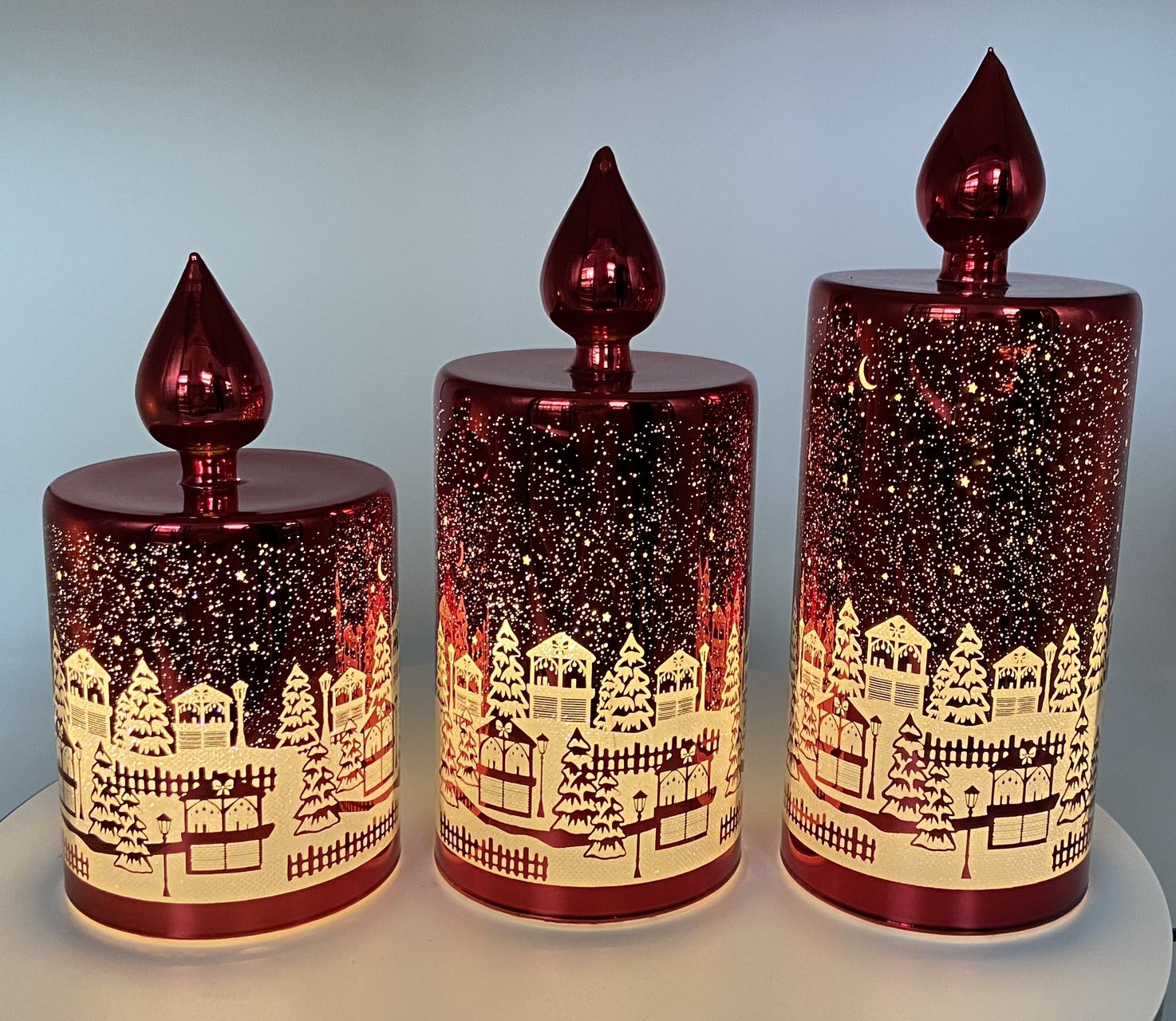 LED Glass Candle