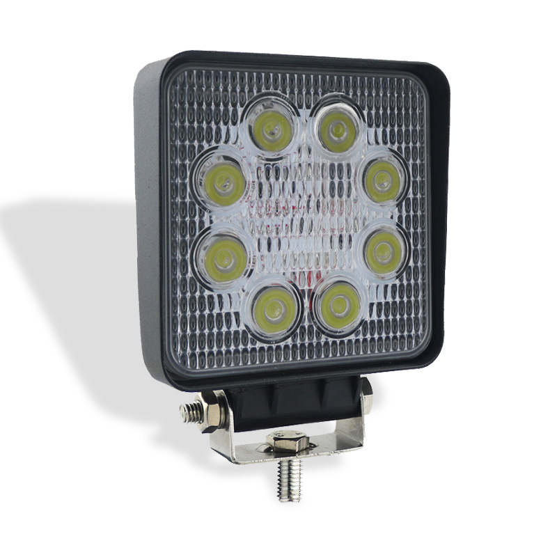 Square 24W LED crystal lamp beads IP68 waterproof repair modification car headlight work light