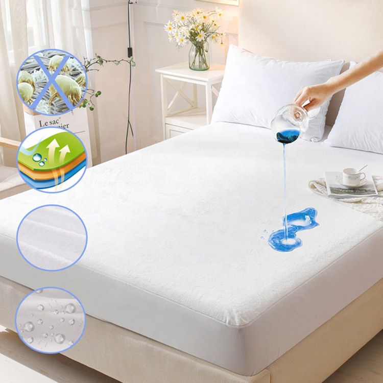 Terry waterproof mattress protector