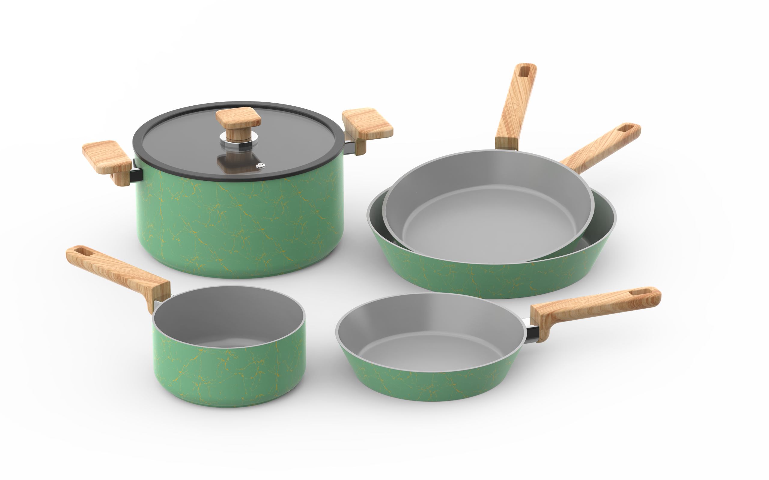 6 pcs Aluminium Cookware Set