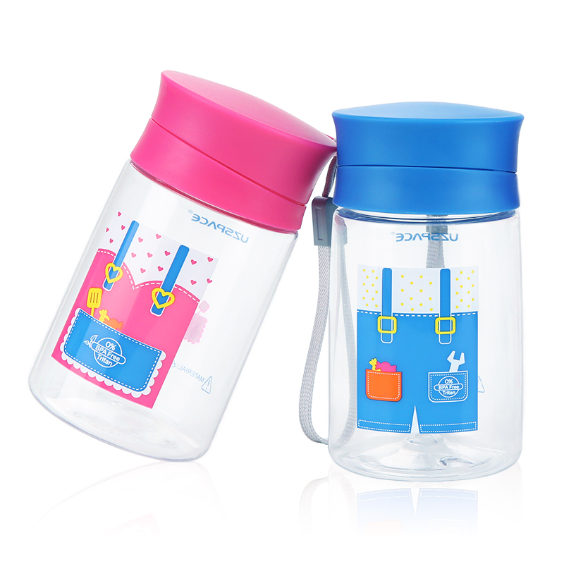UZSPACE High Quality 250ml Mini cup bpa free Tritan water bottle with wide mouth and rope
