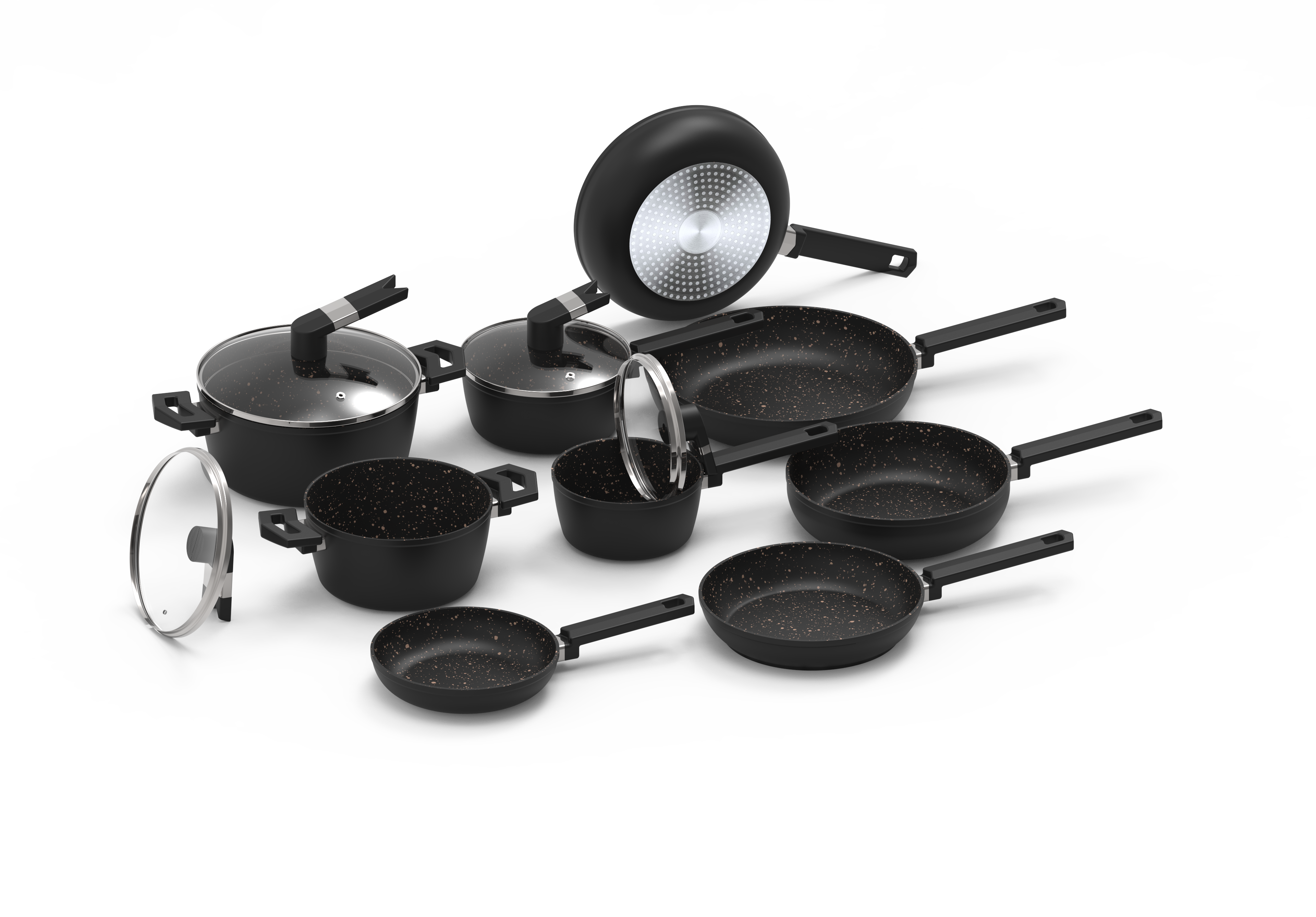 7pcs set aluminum cookware set