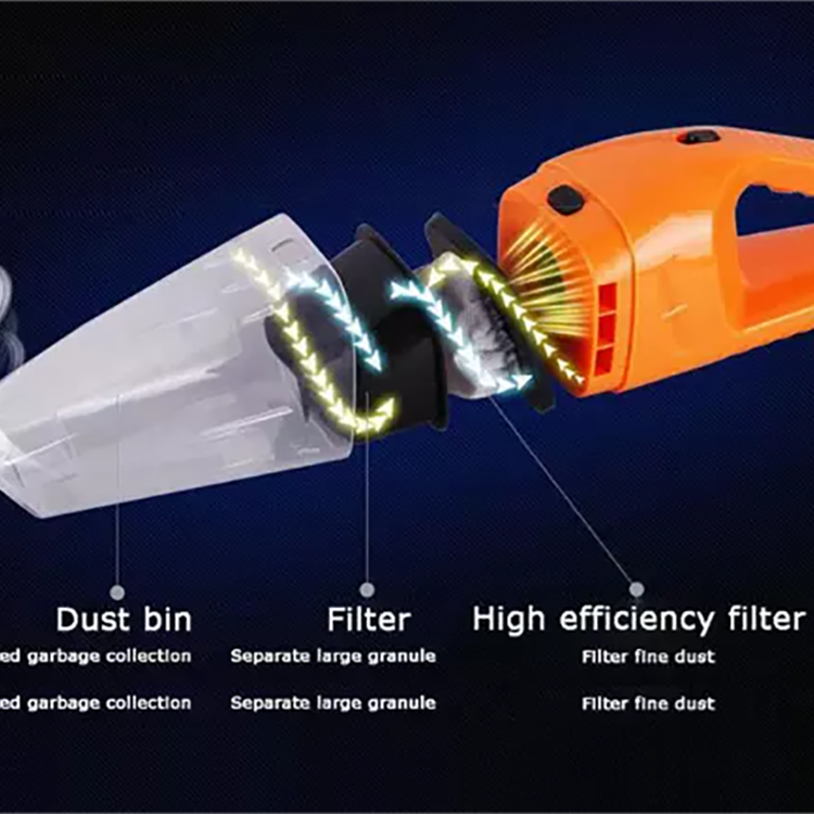 Portable Handheld 12V 120W Mini wet and dry cleaner good filter Car Vacuum Cleaner