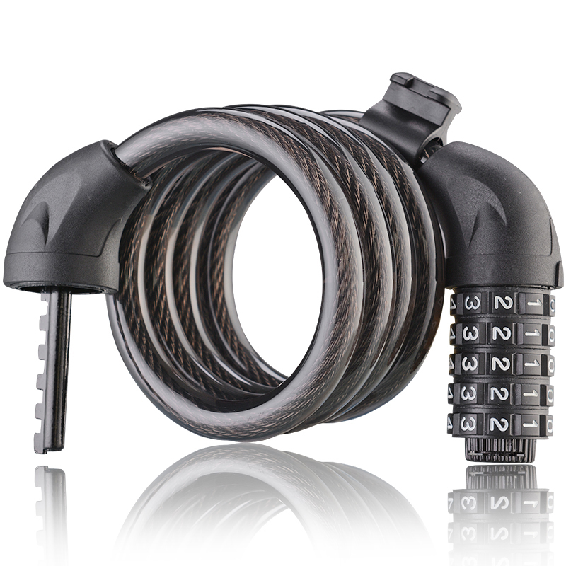 Bicycle lock five-digit combination lock Cable lock