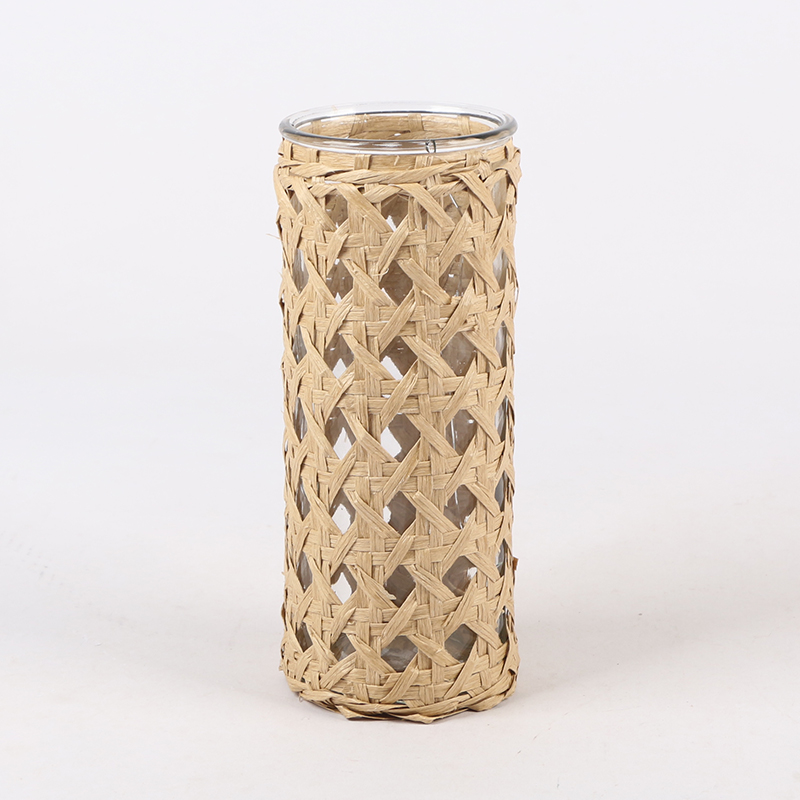 Mat-straw weaving vase