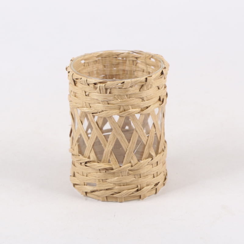 Mat-straw weaving vase