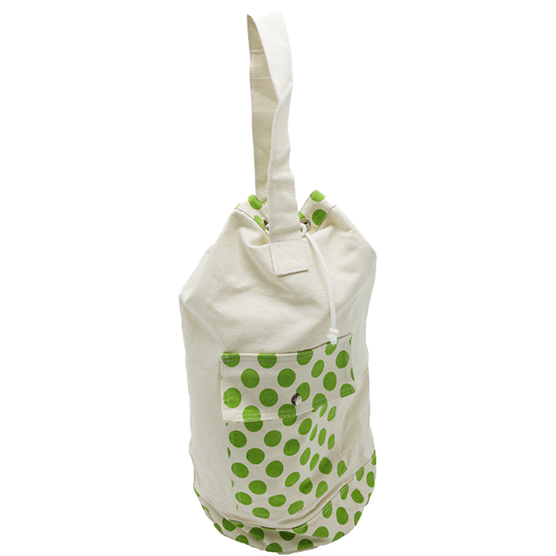 12OZ green dot Gym bag