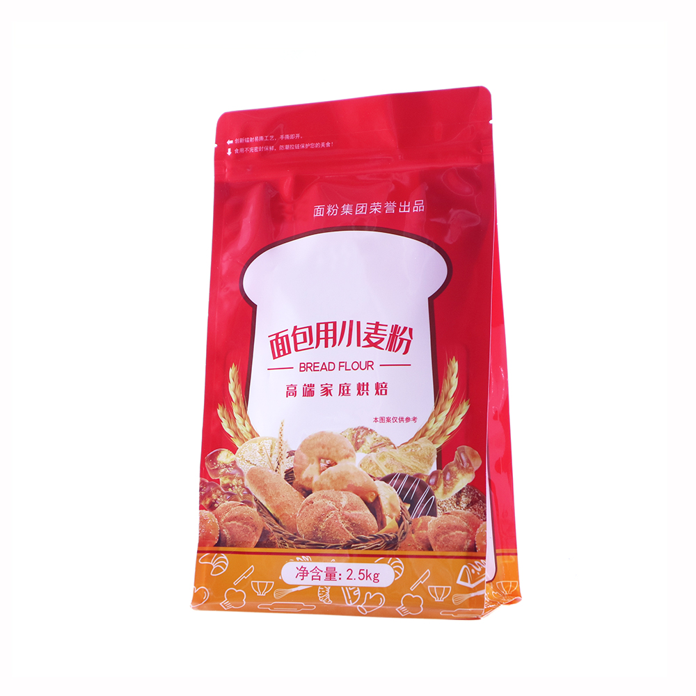 customerized size and design Quad Bottom food aluminum foil bag