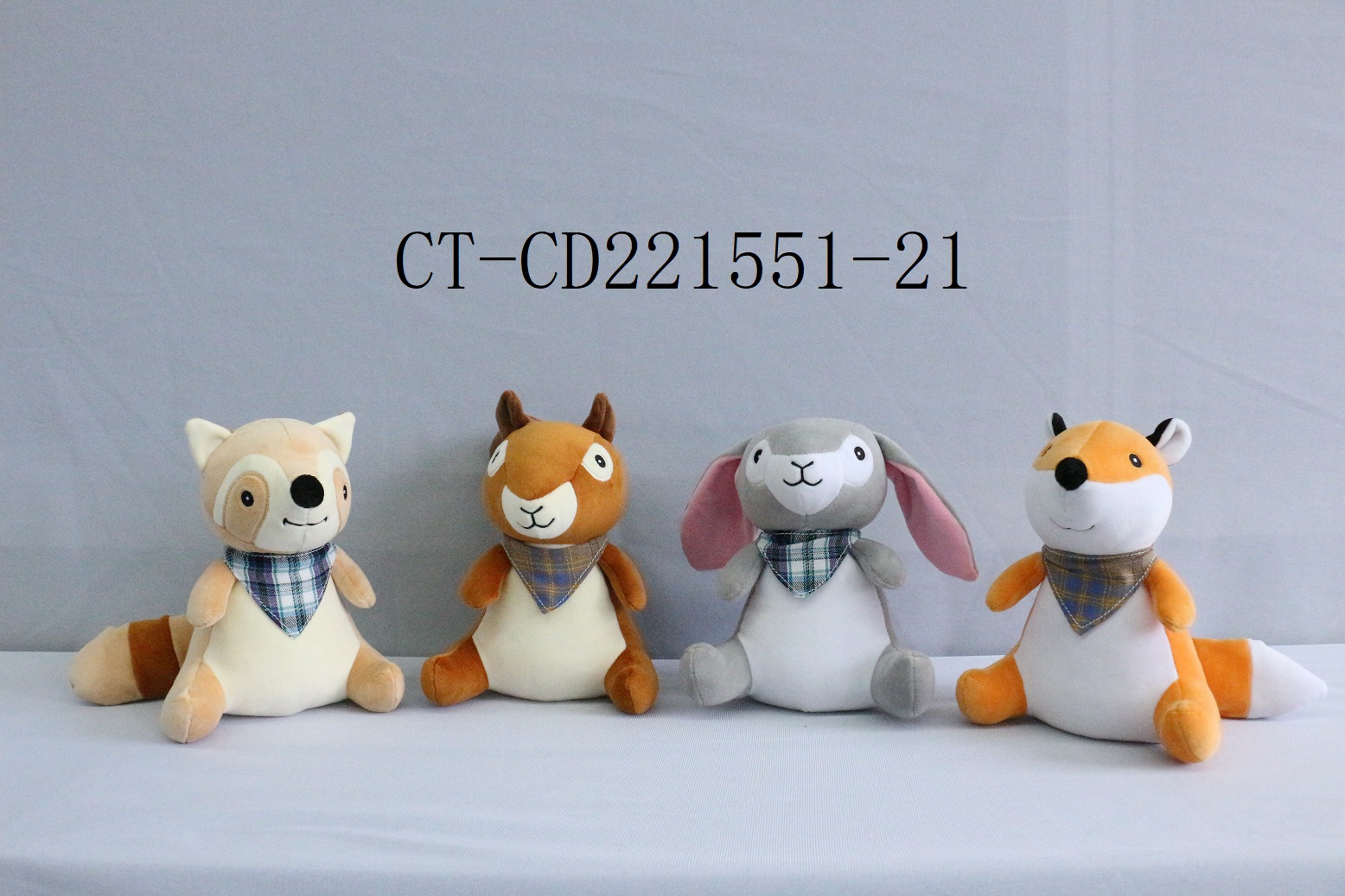 Plush animals with scarf