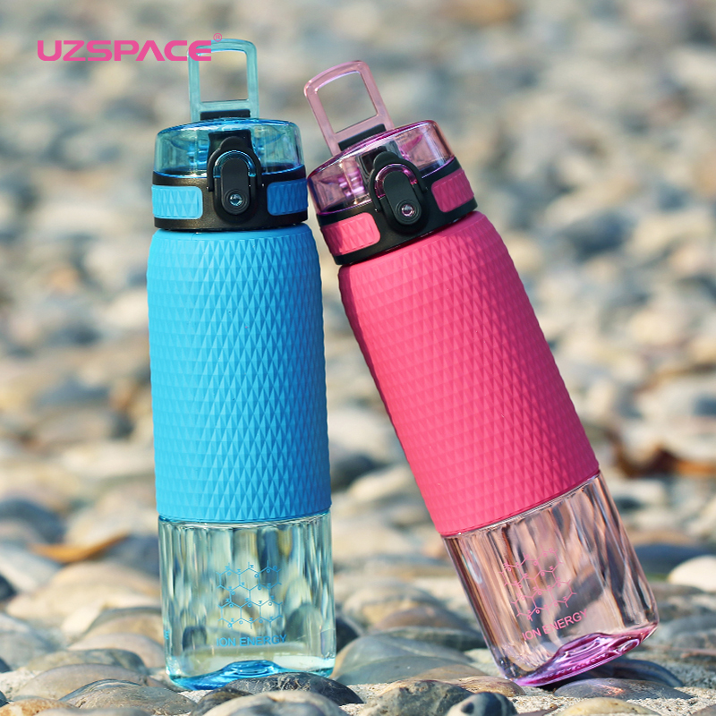 UZSPACE Diamond Ion Eco-friendly BPA free leakproof fashion water bottle with fruit infuser