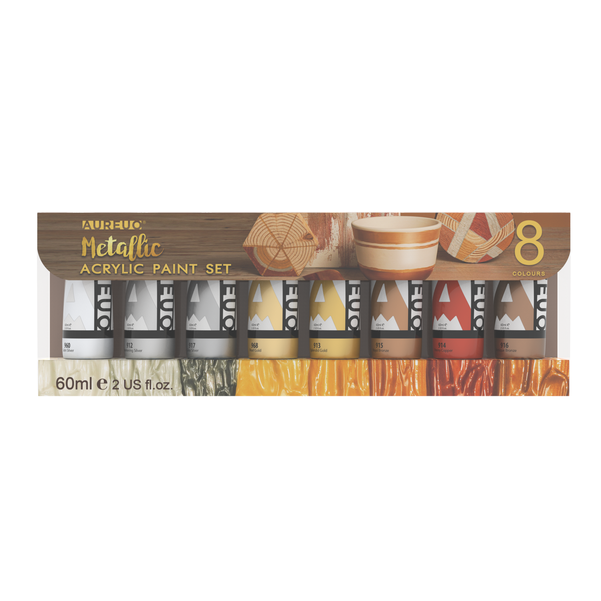 Aureuo Metallic Acrylic Paint Set