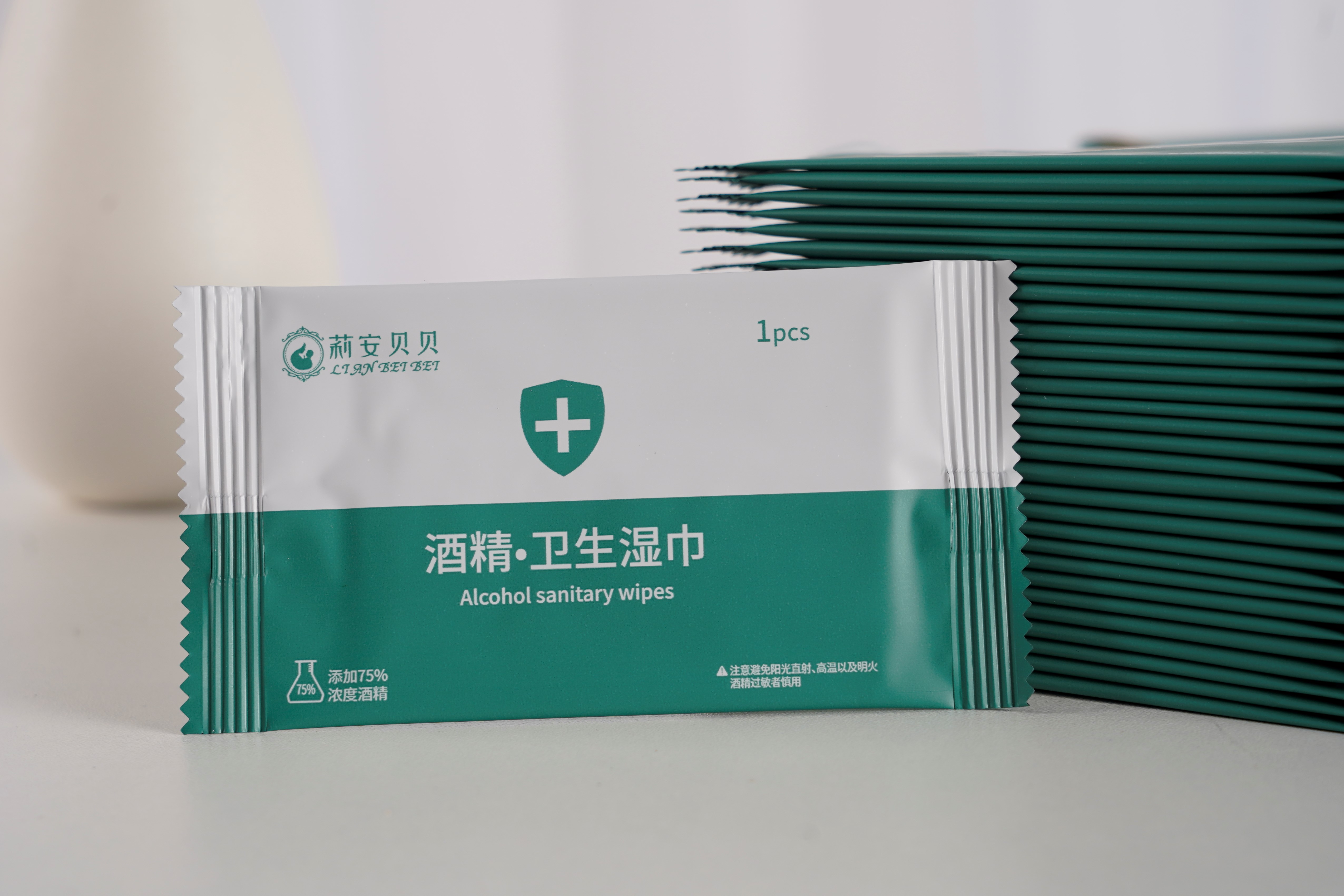 Alcohol Sanitary Wet Wipes, Individually Wrapped, Single Packed, 50 Count per Box