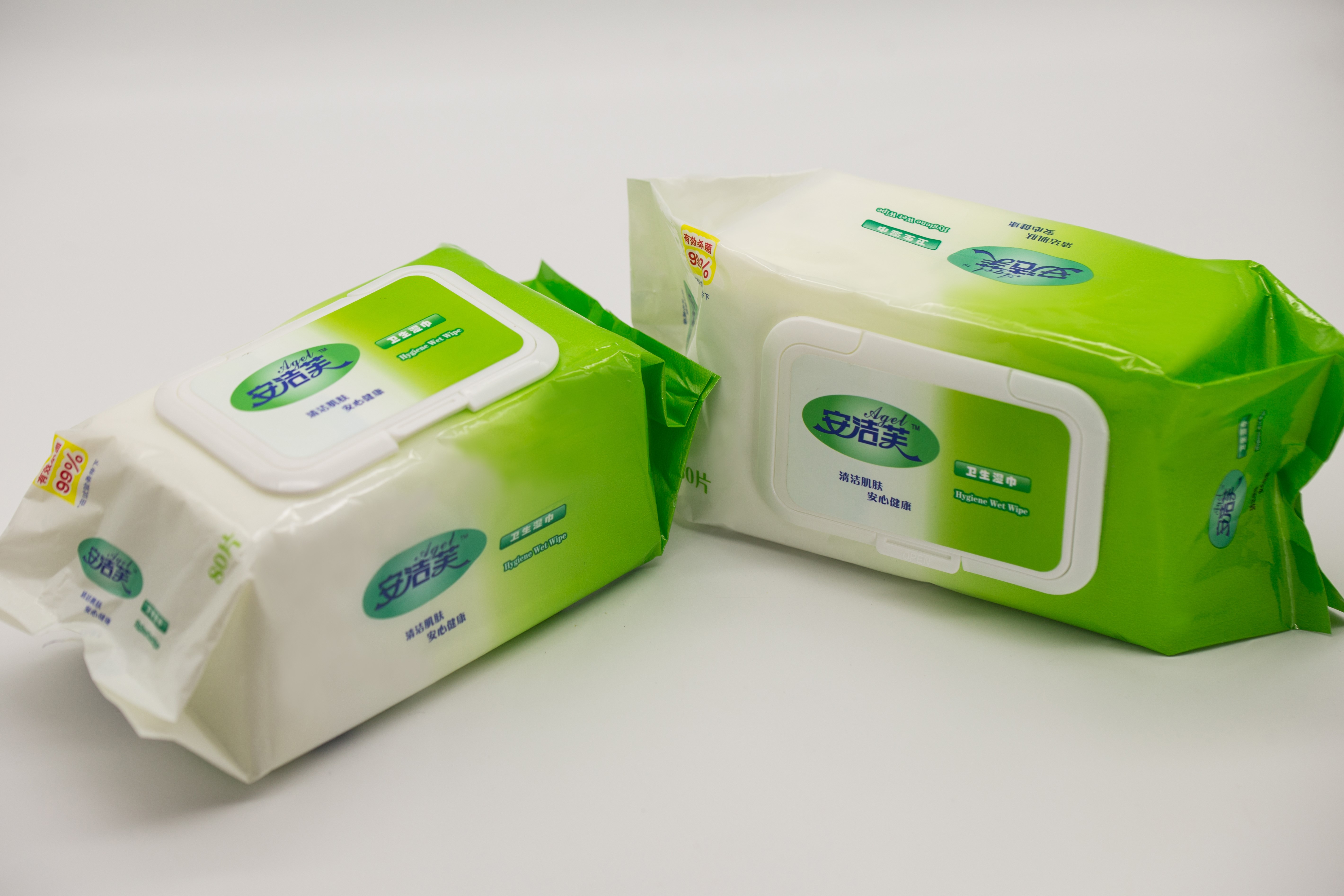 Wet Wipes for Adults and Kids, Unscented, Alcohol Free, Flip-Top Pack, 80 Count