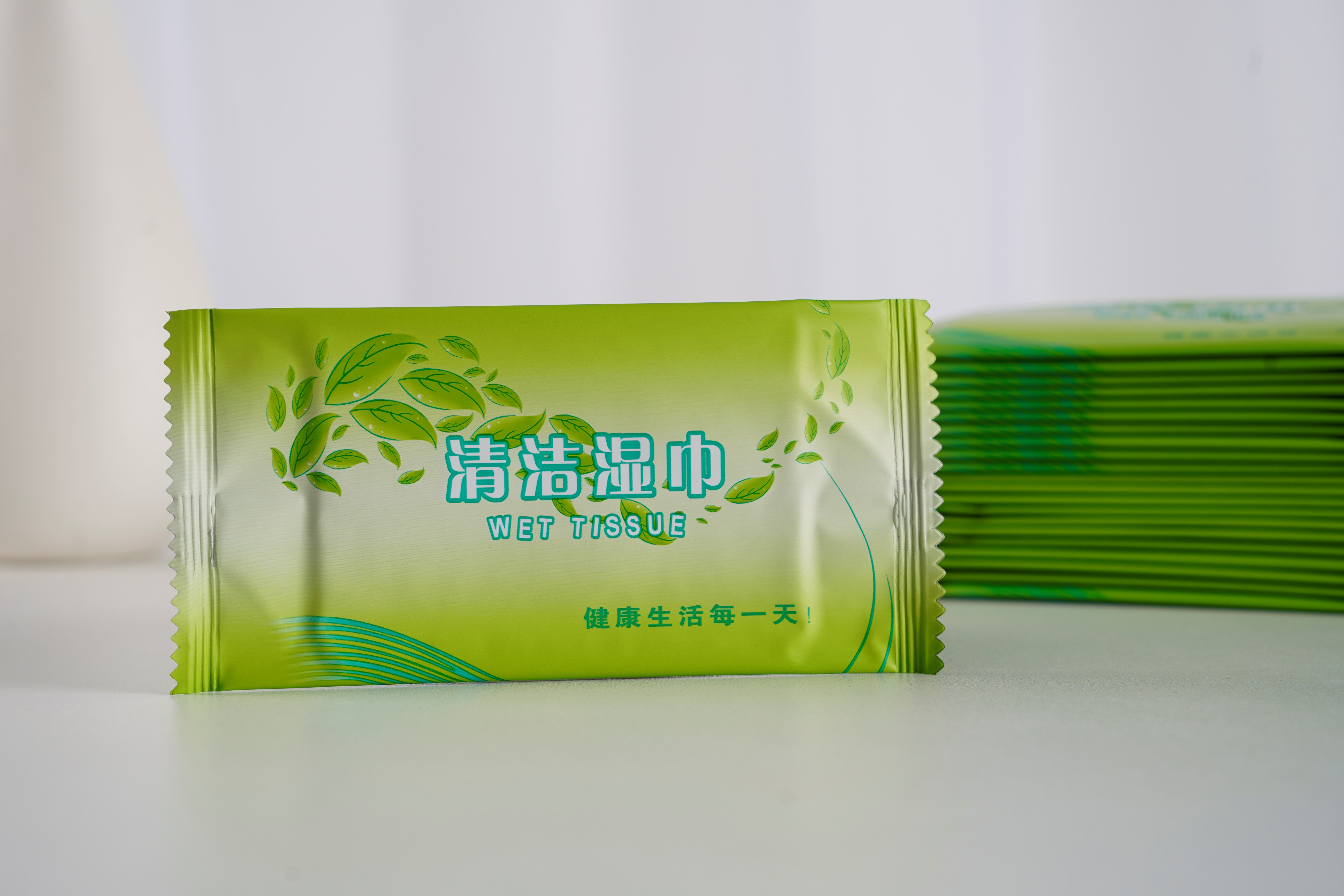 Hand Wipes, Wet Wipes, Green Tea Scented, Individually Wrapped Wipes for Travel, Alcohol Free