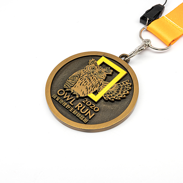 Custom Bronze Enamel Sport Medal