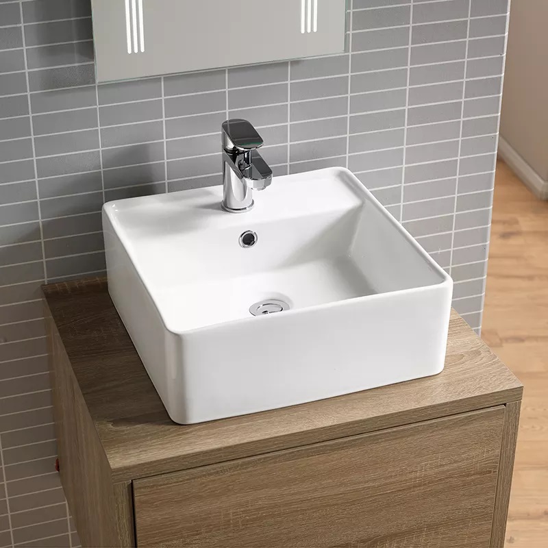 Square bathroom sink counter top basin rectangular ceramic bathroom sinks for bathroom