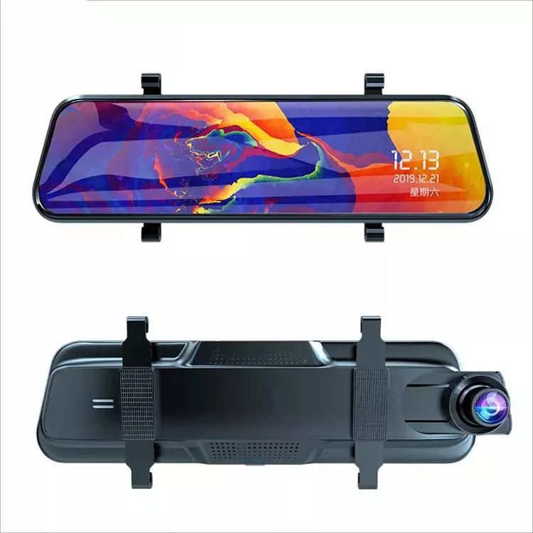 10 inch double recording full screen 1296P touch voice control parking monitoring driving recorder