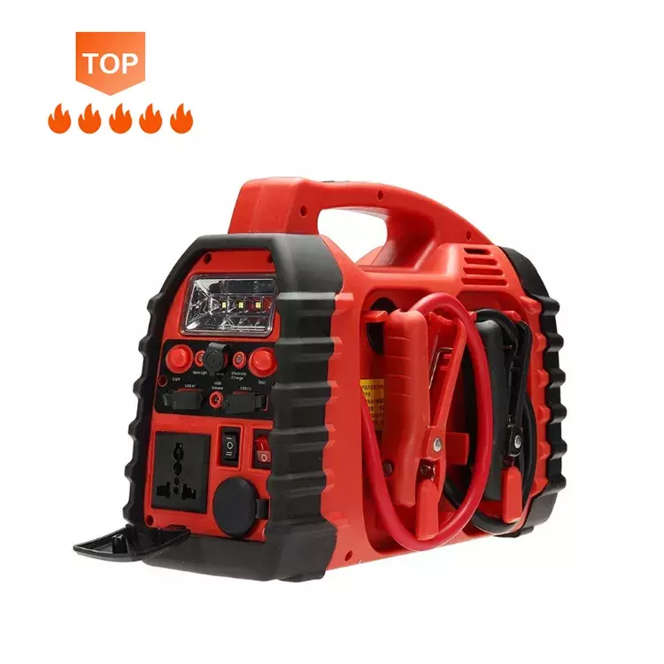 Car Battery Booster Power Bank Built in Air Compressor Inflator 220V Output Car Jump Starter