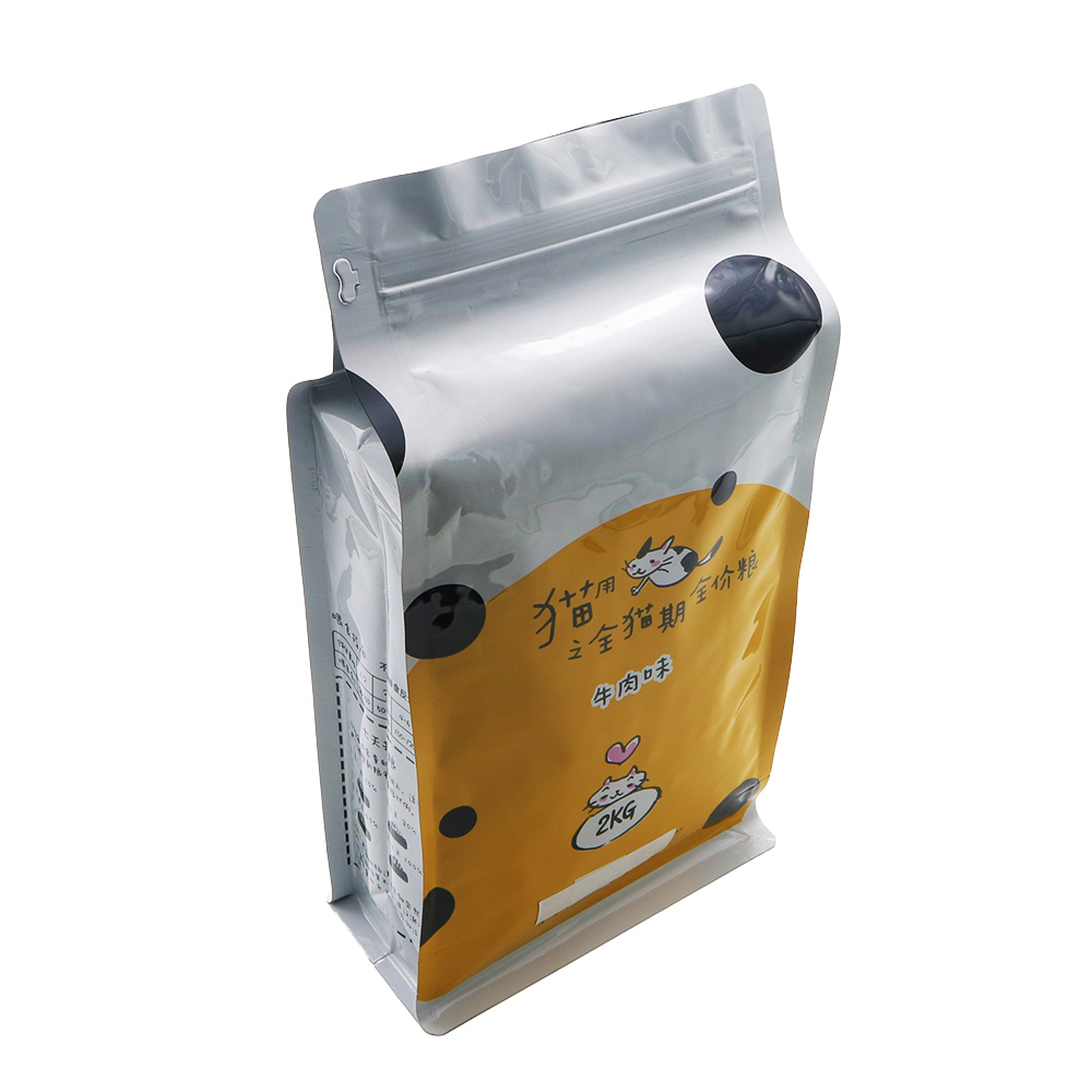 Eight side seal Quad bottom Pet food bag