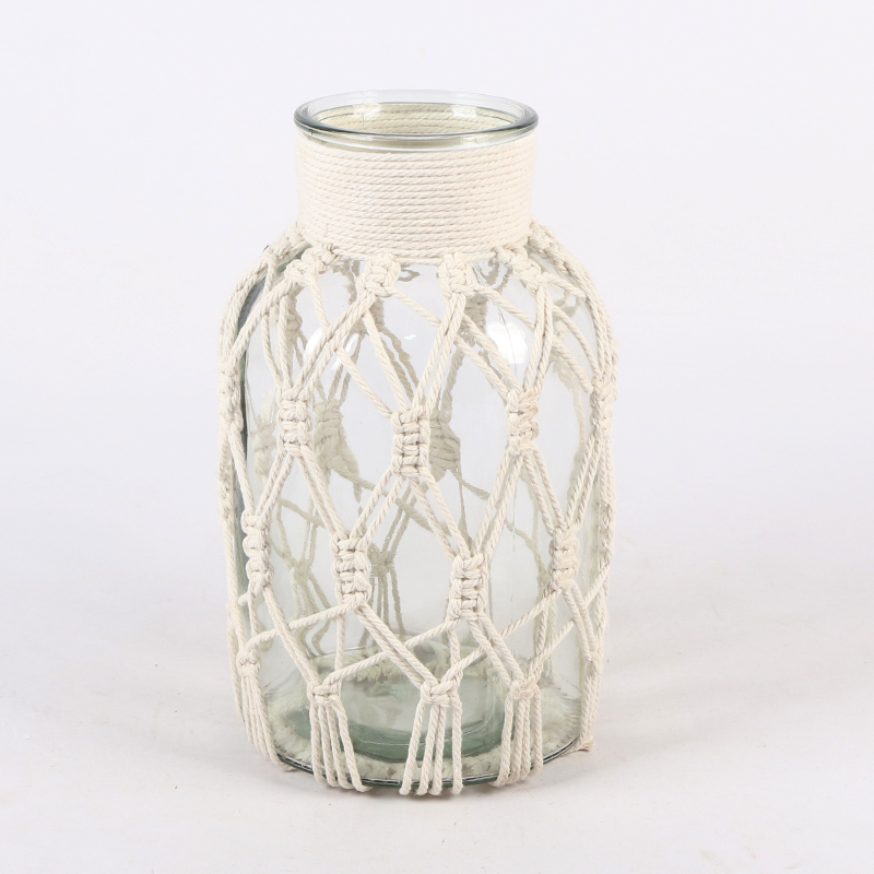 Cotton rope weaving bottles
