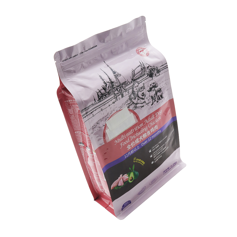 Eight side seal Quad bottom aluminum foil food Grade bag