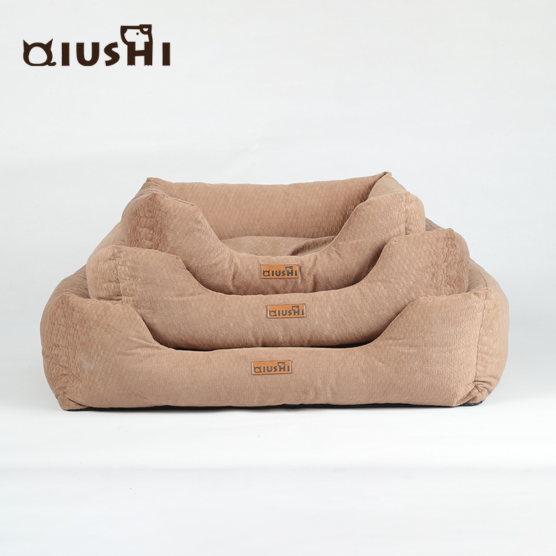 Super Soft Fabric High-Loft Dog Bed Washable Pet Bed Dog Cushion Designer Luxury Dog Bed
