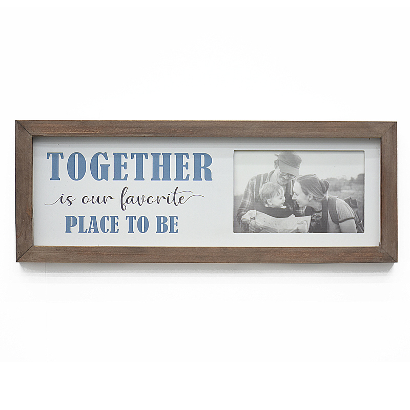 "together is our favorite place to be" Rustic wood Picture Frame For Wedding Birthday Gift