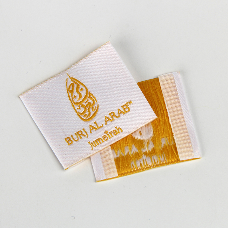Custom Gold Logo Garment Accessories Woven Label Main Label