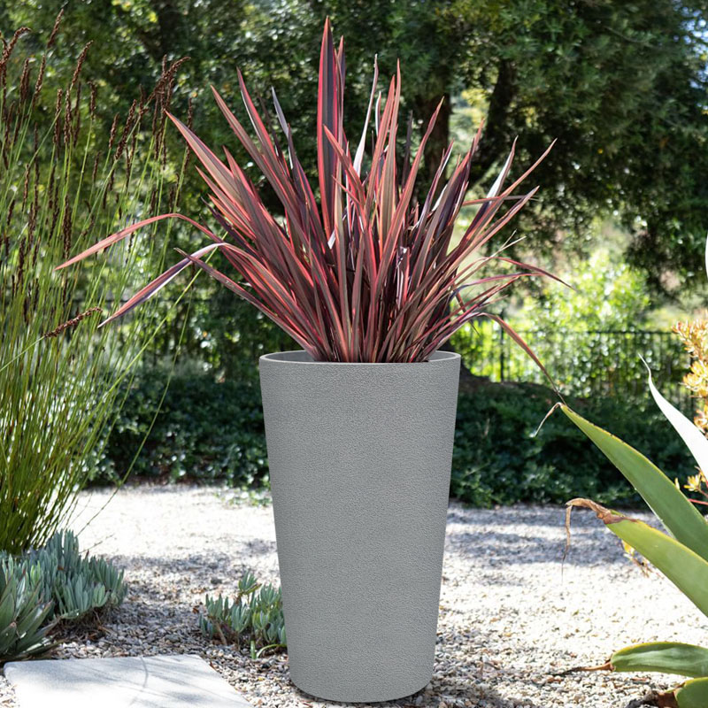 AGED LITE Athens Tall Round Planter Outdoor flower planter light weight pot