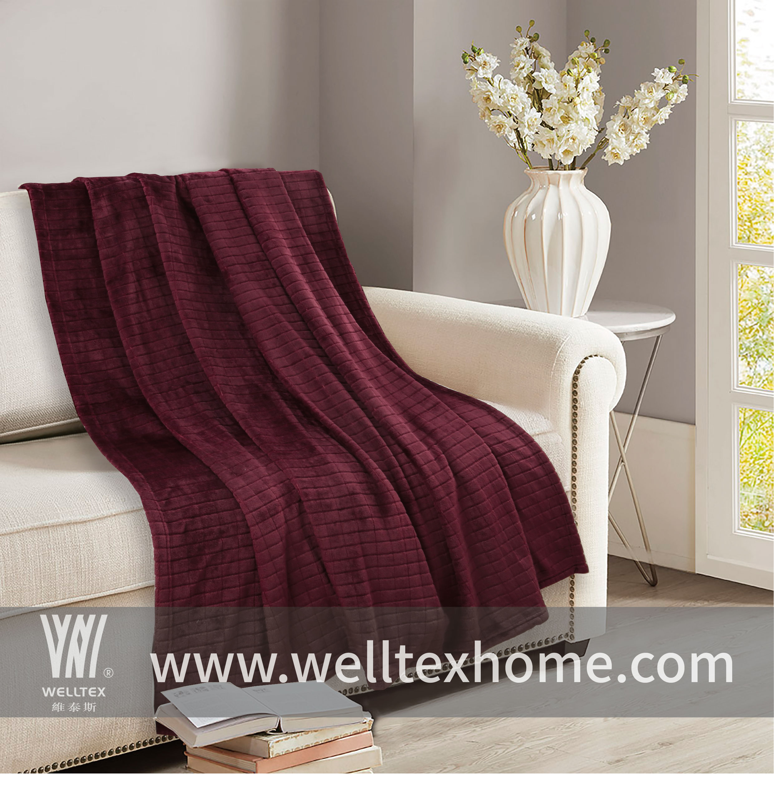 Flannel Blanket in Jacquard 125x150cm